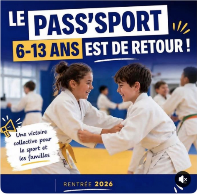 Image de l'actu 'Inscriptions judo: le PASS'SPORT est de retour !!!'
