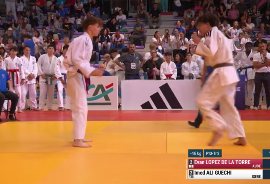 Évan aux championnats de France