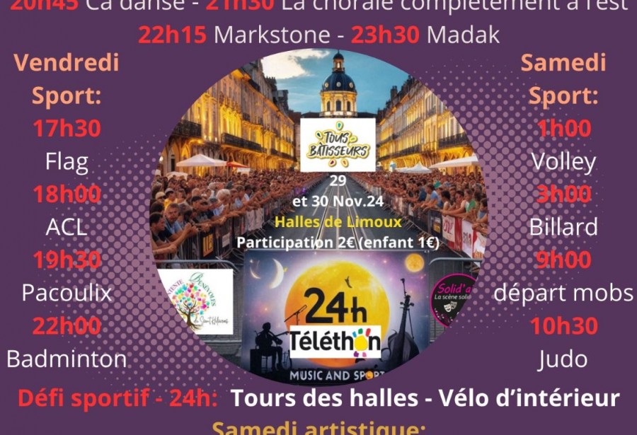 Téléthon 29 et 30 novembre!